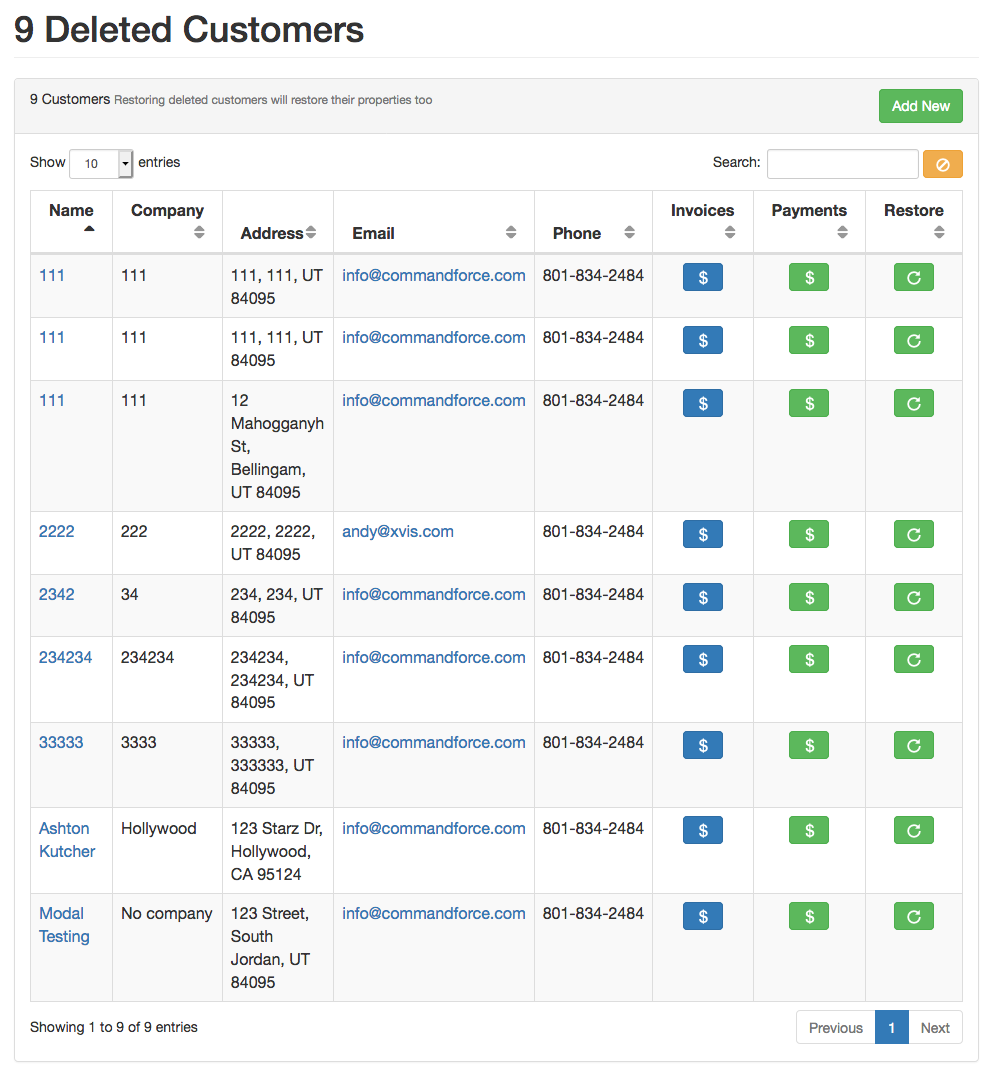 Manage Deleted Customers Manage Deleted Customers